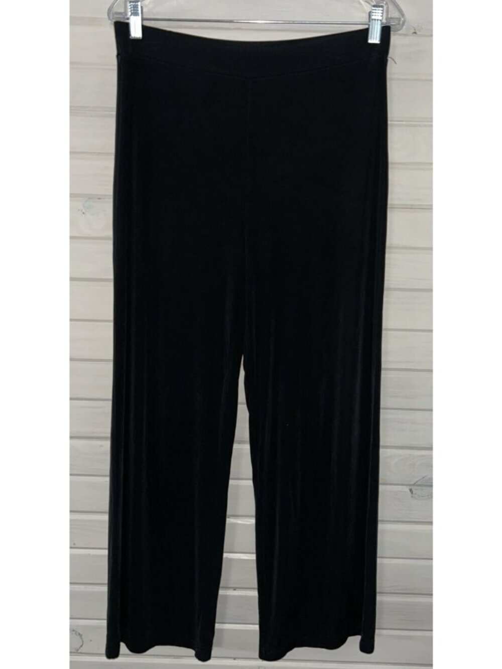 Chicos Travelers Sz 1 (MEDIUM) Slinky Black Pull On Pants Stretch USA Made VGUC